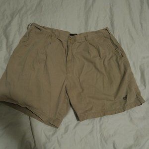 Vintage Givenchy Activewear Khaki Light Beige Shorts Men's 38x7 Embroidered Logo